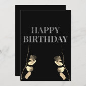 ダークな誕生日カード 招待状 (正面/裏面)