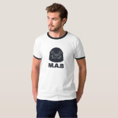 ダークな雰囲気の未来的なアザラシのデザイン Tシャツ (正面フル)