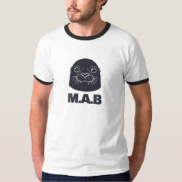 ダークな雰囲気の未来的なアザラシのデザイン Tシャツ