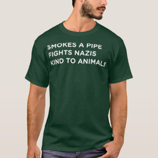 ダークのシャツにデザイン第1のパイプスモーカー Tシャツ