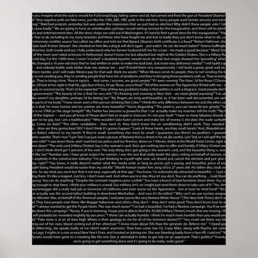 ダークのドナルド・トランプ引用文 ポスター (正面)