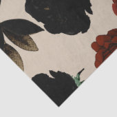 ダークはっきりしたフローラレッド&ブラックベージュボタニカル 薄葉紙 (詳細)