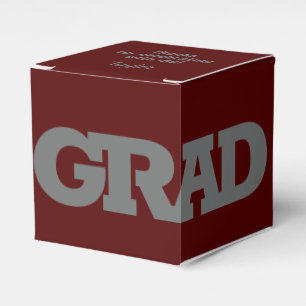 ダークはっきりしたマルーンの卒業パーティーでGRADグレー フェイバーボックス