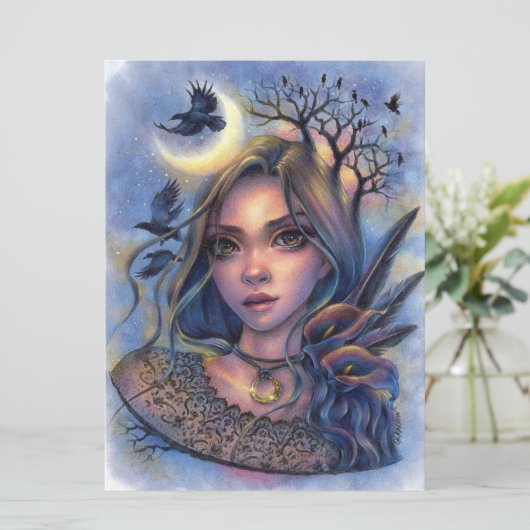 ダークアイズフェアリーファンタジームーンウーマンアートカード (スタンド正面)
