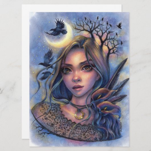 ダークアイズフェアリーファンタジームーンウーマンアートカード (正面/裏面)