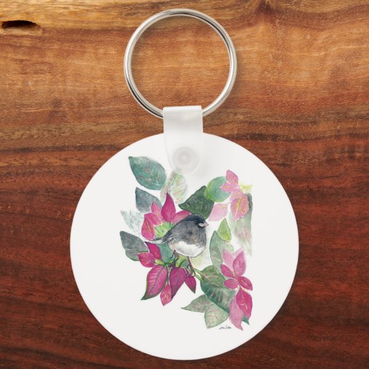 ダークアイドジュンコバードウォーター色アートキーチェーン キーホルダー (正面)