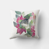 ダークアイドジュンコバードウォーター色アート装飾用クッション クッション (裏面)