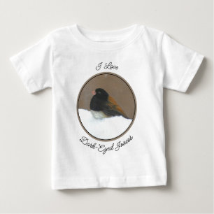 ダークアイドジュンコ絵画ズ – オリジナルバードアートベビー ベビーTシャツ