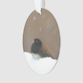 ダークアイドJunco絵画ズ – Bird Artオリジナル オーナメント (正面)