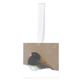 ダークアイドJunco絵画ズ – Bird Artオリジナル キューブオーナメント (正面)