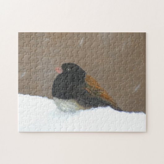 ダークアイドJunco絵画ズ – Bird Artオリジナル ジグソーパズル (横)