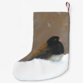 ダークアイドJunco絵画ズ – Bird Artオリジナル スモールクリスマスストッキング (裏面)