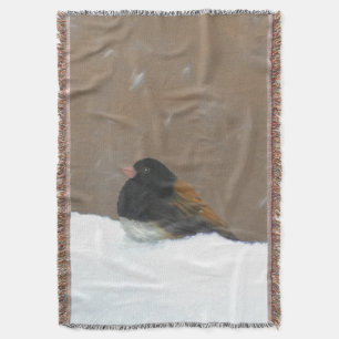 ダークアイドJunco絵画ズ – Bird Artオリジナル スローブランケット