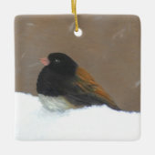 ダークアイドJunco絵画ズ – Bird Artオリジナル セラミックオーナメント (正面)