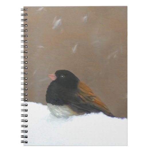 ダークアイドJunco絵画ズ – Bird Artオリジナル ノートブック (正面)