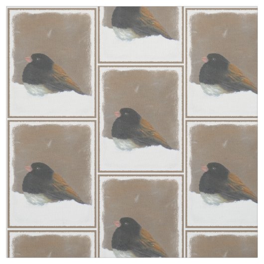 ダークアイドJunco絵画ズ – Bird Artオリジナル ファブリック (見本)