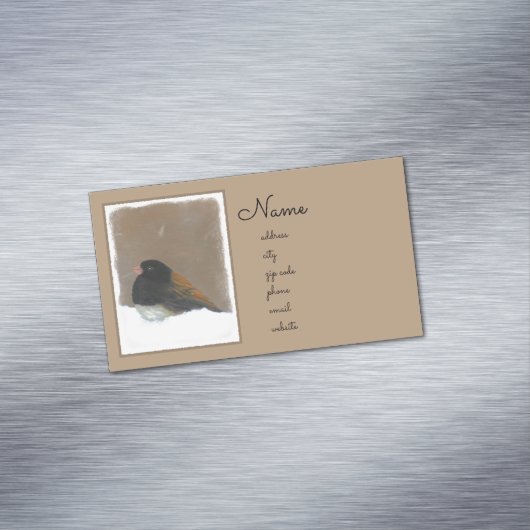 ダークアイドJunco絵画ズ – Bird Artオリジナル マグネット名刺 (インサイチュ)