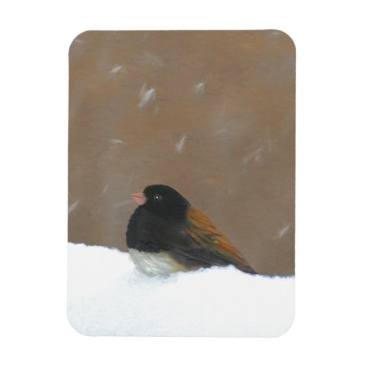 ダークアイドJunco絵画ズ – Bird Artオリジナル マグネット (縦)