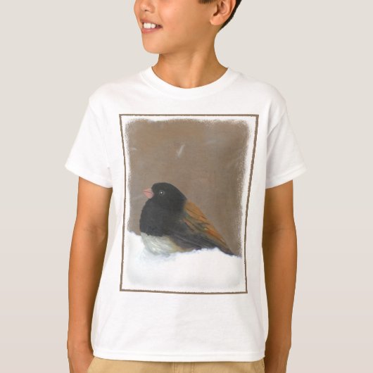 ダークアイドJunco絵画ズ – Bird Artオリジナル Tシャツ (正面)