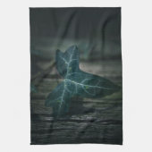 ダークアイビーリーフ自然写真 キッチンタオル (縦)