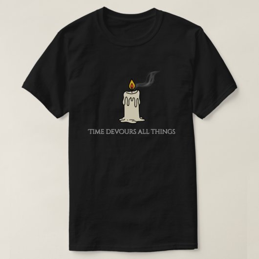 ダークアカデミアな雰囲気のキャンドルTシャツ Tシャツ (デザイン正面)