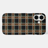 ダークアカデミアの憂鬱なチェック柄タタン幾何学模様 Case-Mate iPhoneケース (裏面 (横))