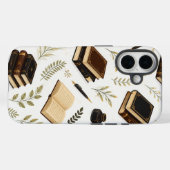 ダークアカデミアの本のスマホケース - ヴィンテージ図書館 Case-Mate iPhoneケース (裏面 (横))