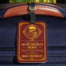 ダークアカデミアの神秘的な大学の荷物タグ ラゲッジタグ