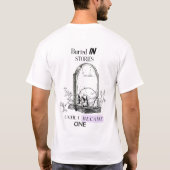 ダークアカデミアの芸術的なデザインに埋もれる Tシャツ (裏面)