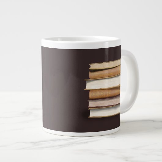 ダークアカデミアアンティーク書 ジャンボコーヒーマグカップ (正面右)