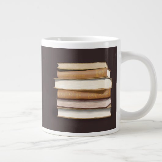 ダークアカデミアアンティーク書 ジャンボコーヒーマグカップ (右)