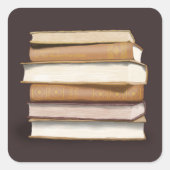 ダークアカデミアアンティーク書 スクエアシール (正面)