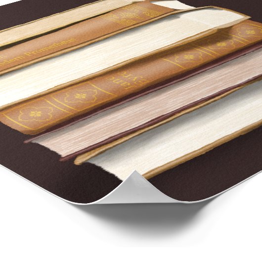 ダークアカデミアアンティーク書 ポスター (角)