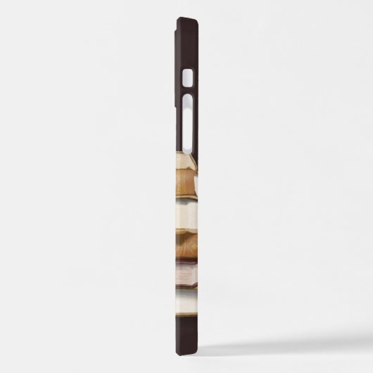 ダークアカデミアアンティーク書 iPhoneケース (左側面)