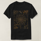 ダークアカデミアコテージア天文学Sun M Tシャツ (デザイン正面)