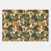 ダークアカデミアビクトリアンゴシックグラムキノコ&リーフ ラッピングペーパーシート (正面3)