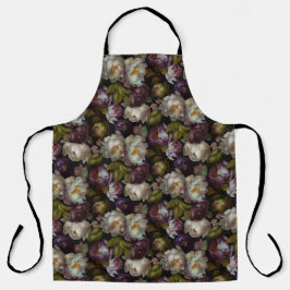 ダークアカデミアフローラデザイン エプロン