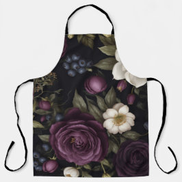 ダークアカデミアフローラデザイン エプロン