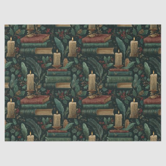 ダークアカデミアブックラバーティッシュペーパー 薄葉紙 (正面)