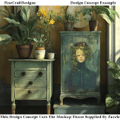 ダークアカデミアボタニカル姿BD7デクページ 薄葉紙