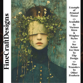 ダークアカデミアボタニカル姿BD8デクページ 薄葉紙