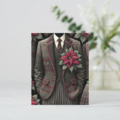 ダークアカデミアポインセチア制服スクラップブック紙 (スタンド正面)