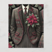 ダークアカデミアポインセチア制服スクラップブック紙 (正面)