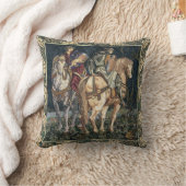 ダークアカデミアヴィンテージタペストリーデザイン クッション (ブランケット)