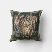 ダークアカデミアヴィンテージタペストリーデザイン クッション (裏面)