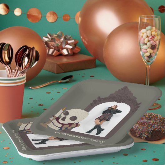 ダークアカデミア写真卒業会 ペーパープレート (複数)