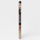 ダークアカデミア濃茶色の美的コラージュ iPhoneケース (右側)