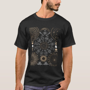 ダークアカデミア美学天文学Luna M Tシャツ