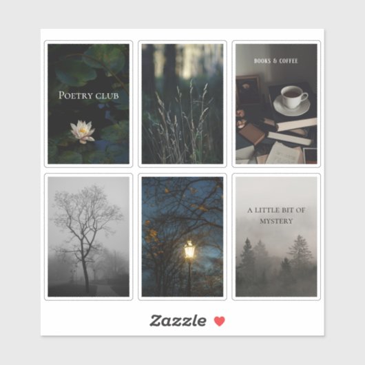 ダークアカデミア読書エステティックステッカーシート シール (シート)