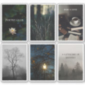 ダークアカデミア読書エステティックステッカーシート シール (正面)